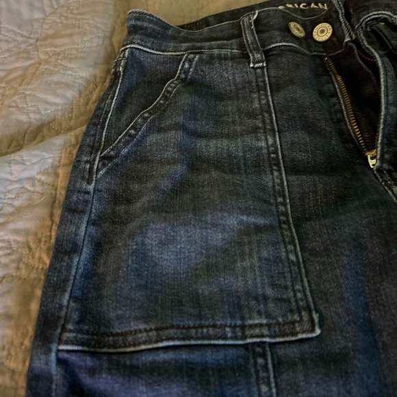 American eagle wide leg jeans, size 0 short - Picture 2 of 9